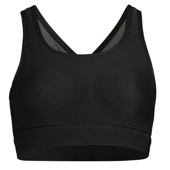 Nwt Jockey Radiate sport bra stretched jersey mold mesh cup black s small top - Picture 5 of 8